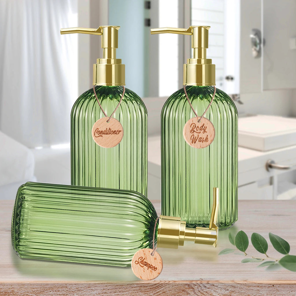 Reusable Shampoo Conditioner Body Wash Bottle Bathroom Shower Soap Dispenser