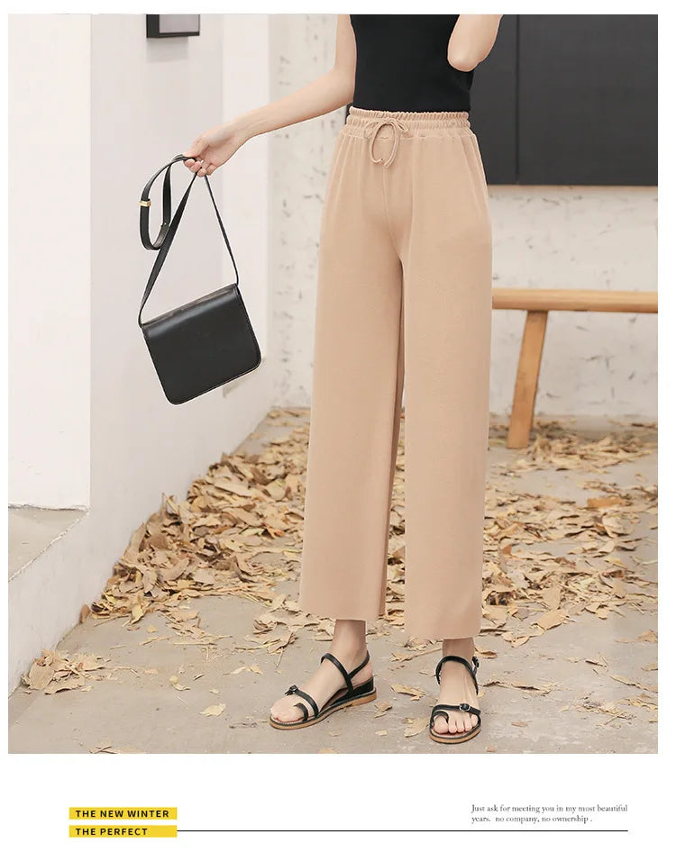 Women Ankle-Length Wide Leg Pant