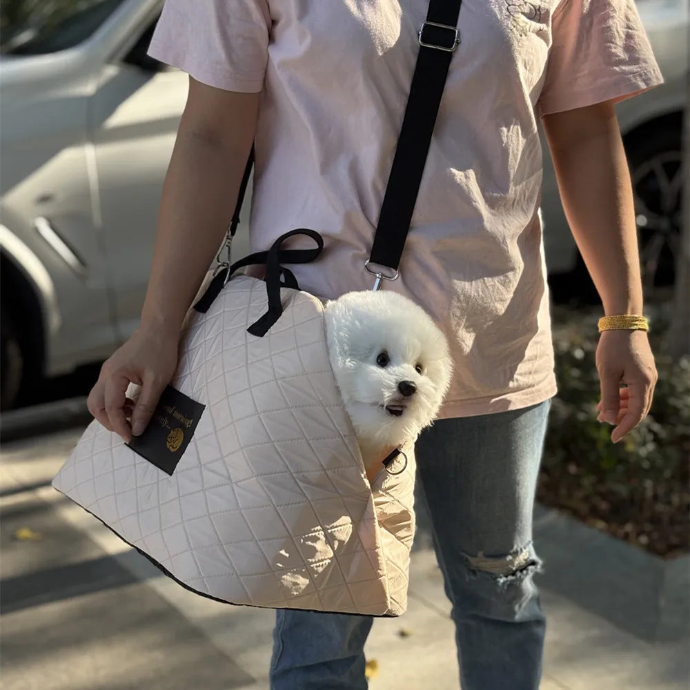 Car mounted dog kennel cat crossbody bag handbag