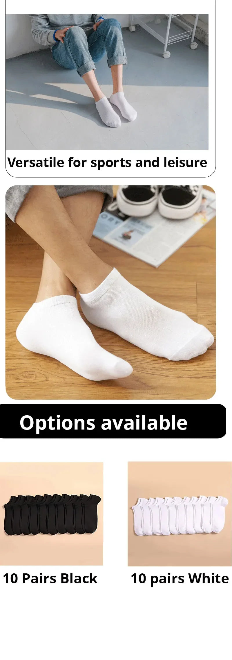 Unisex Casual Boat Socks