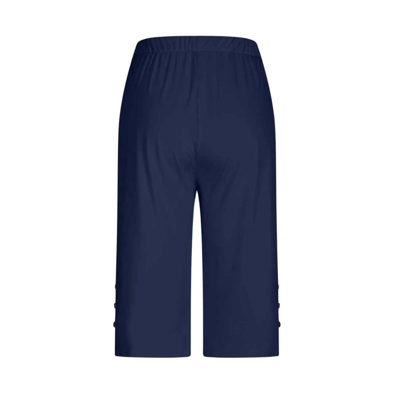High-Waisted Elastic Women's Mid-Calf Trousers