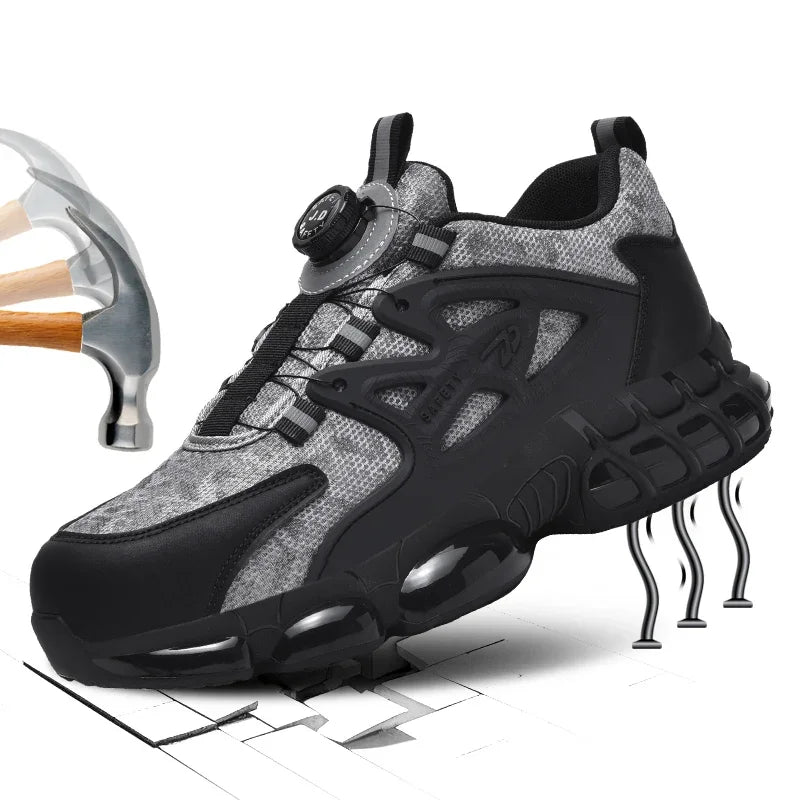 Men's Casual Sneakers Comfortable, Fashionable, Breathable And Safe Work Shoes