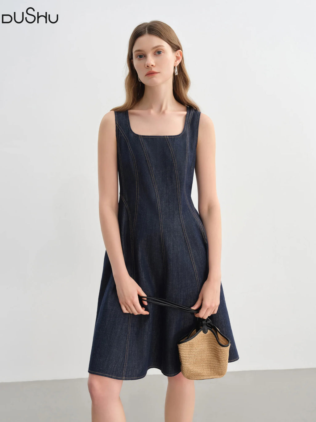 Plus Size Denim Dress Women