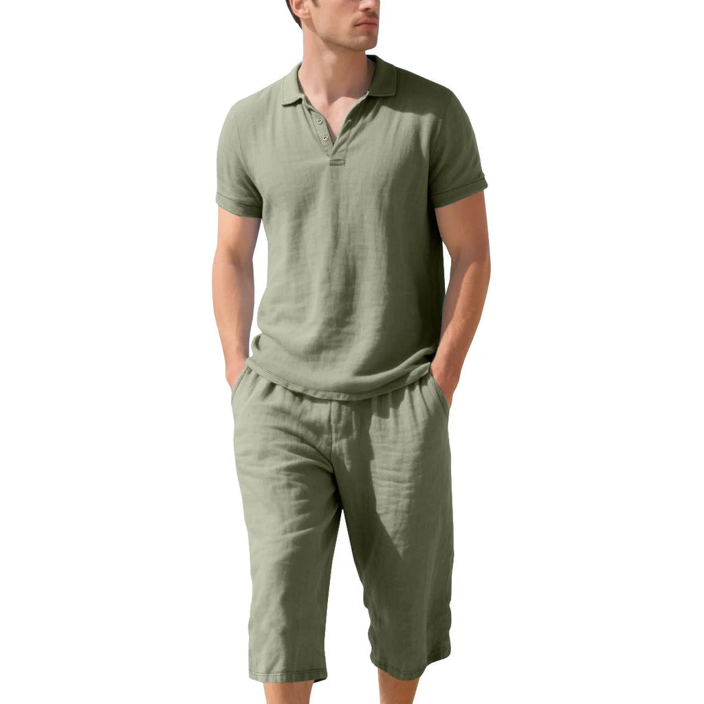 Men's Casual Linen 2 Piece Outfit