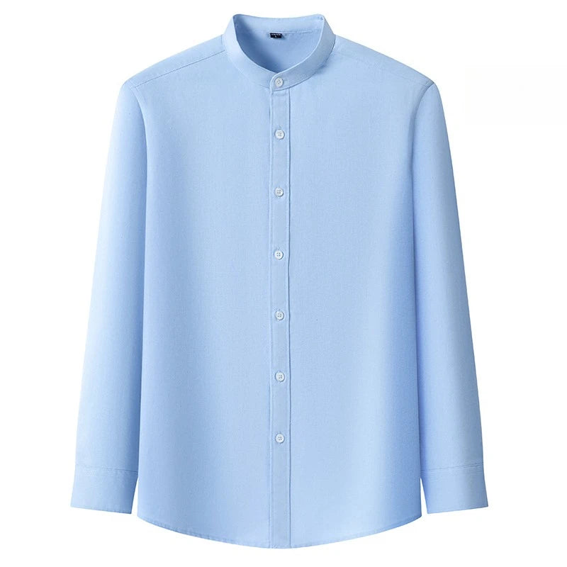 Men Casual Business Mandarin Collar