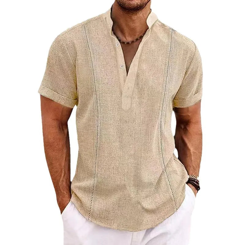 Men's Shirts Summer Short Sleeve Cotton Linen