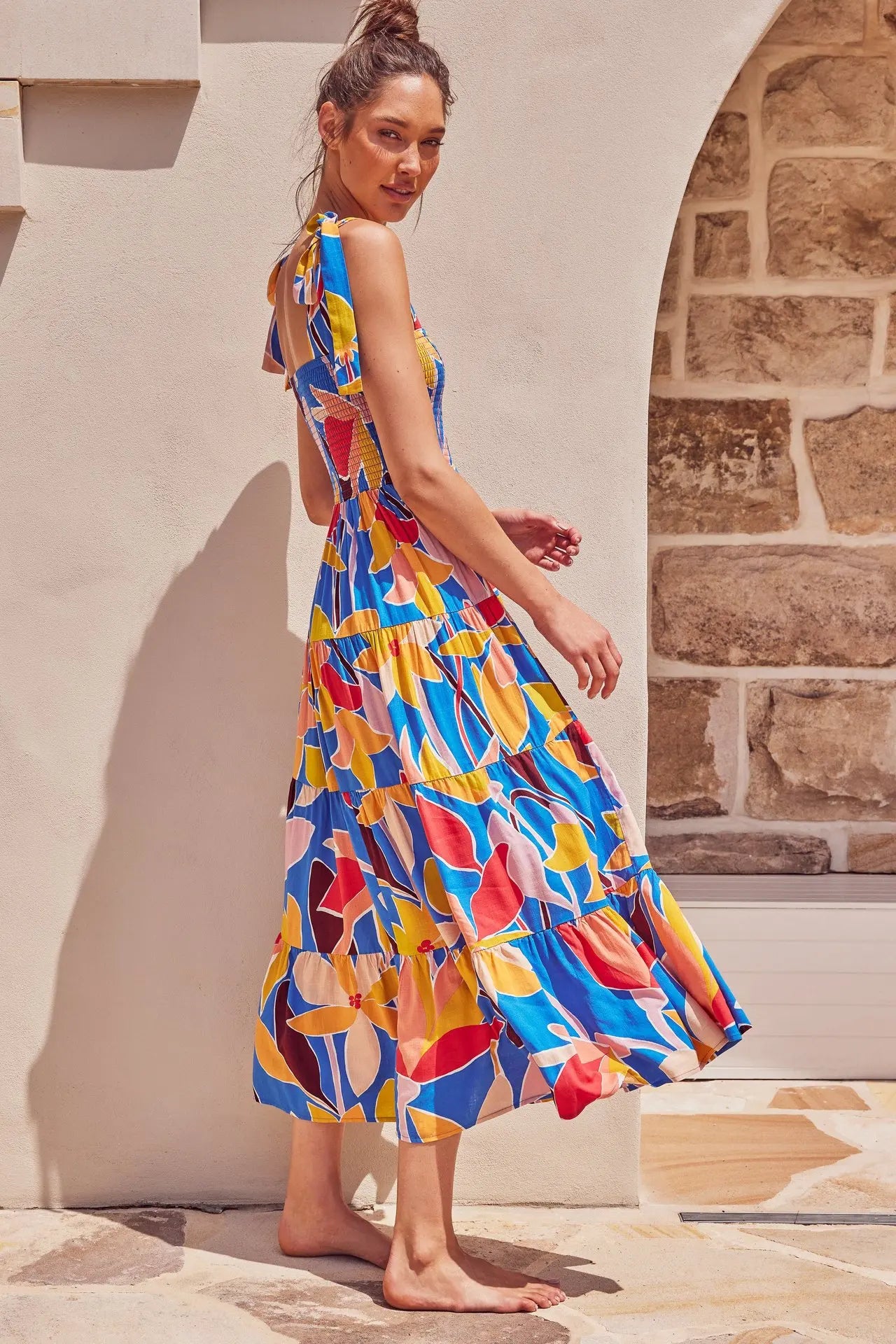 Fashion Bohemian Style Print Beach Dress
