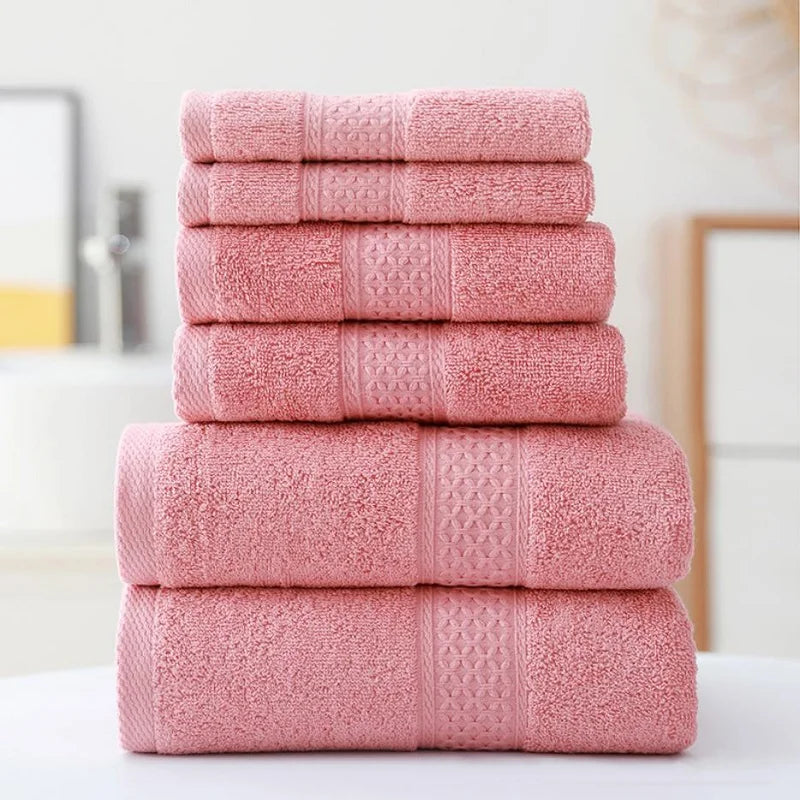 3pcs Luxurious Cotton Towel Set Ultra Soft Highly Absorbent