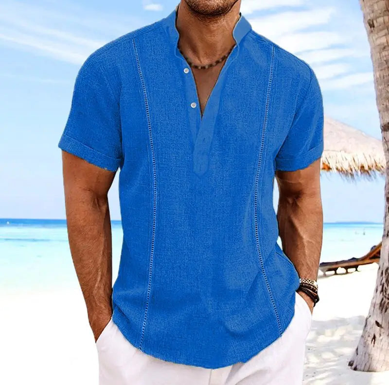 Men's Shirts Summer Short Sleeve Cotton Linen