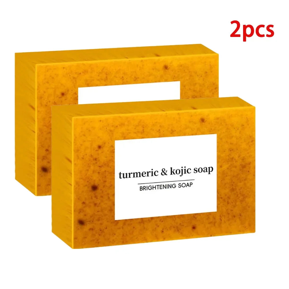 100g Turmeric Hand Made Soap, Lemon Kojic Acid Soap, Shower and Facial Soap