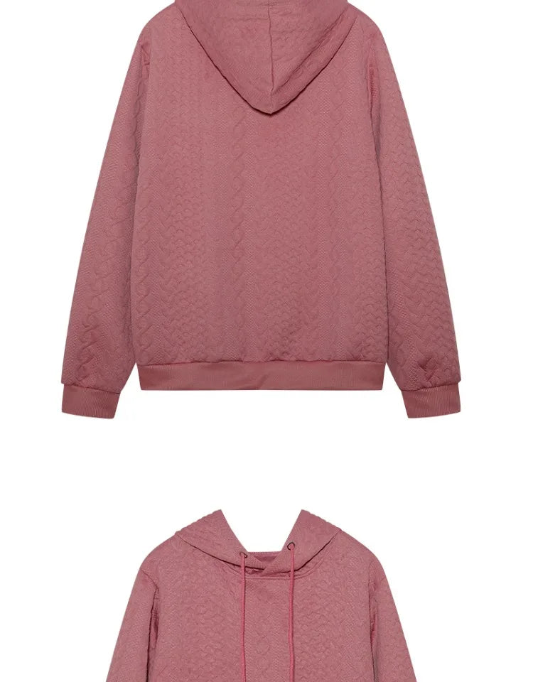 Fashionable Student Hoodie Long Sleeve Casual Sweatshirt Regular Fit Streetwear