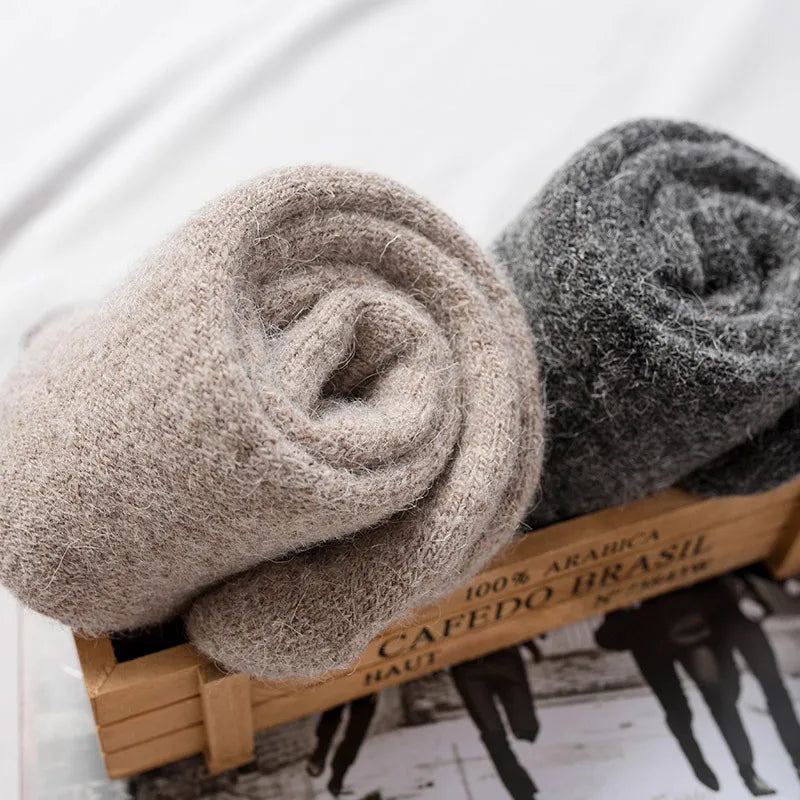 Super Warm Male Men Thicker Solid Socks Merino Wool