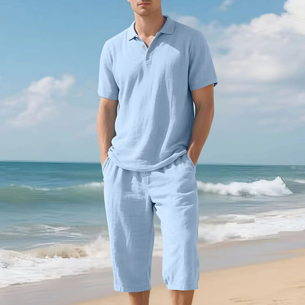 Men's Casual Linen 2 Piece Outfit