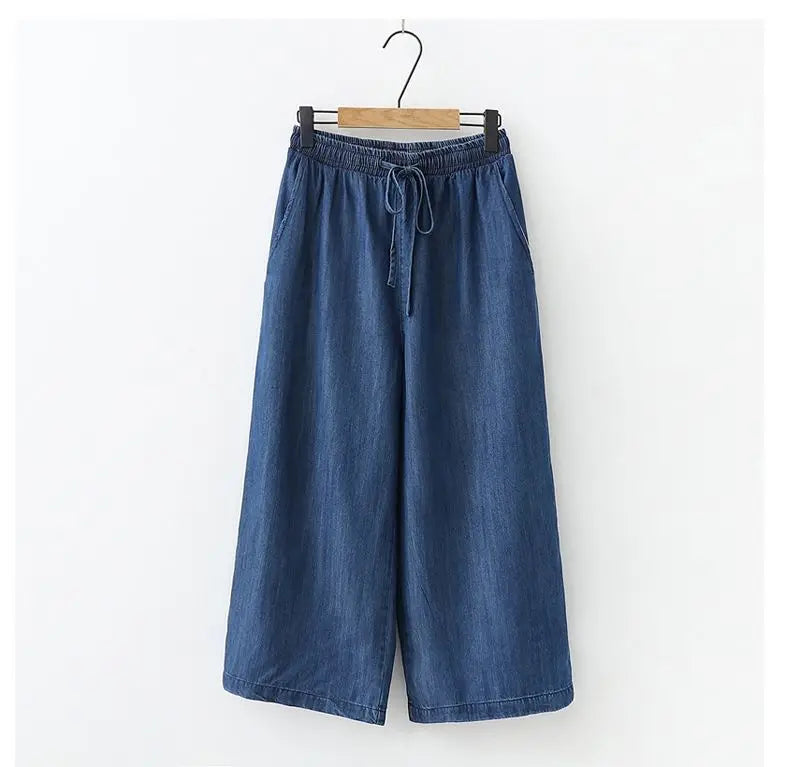 Women's Pants Summer Drawstring Wide-leg Pants