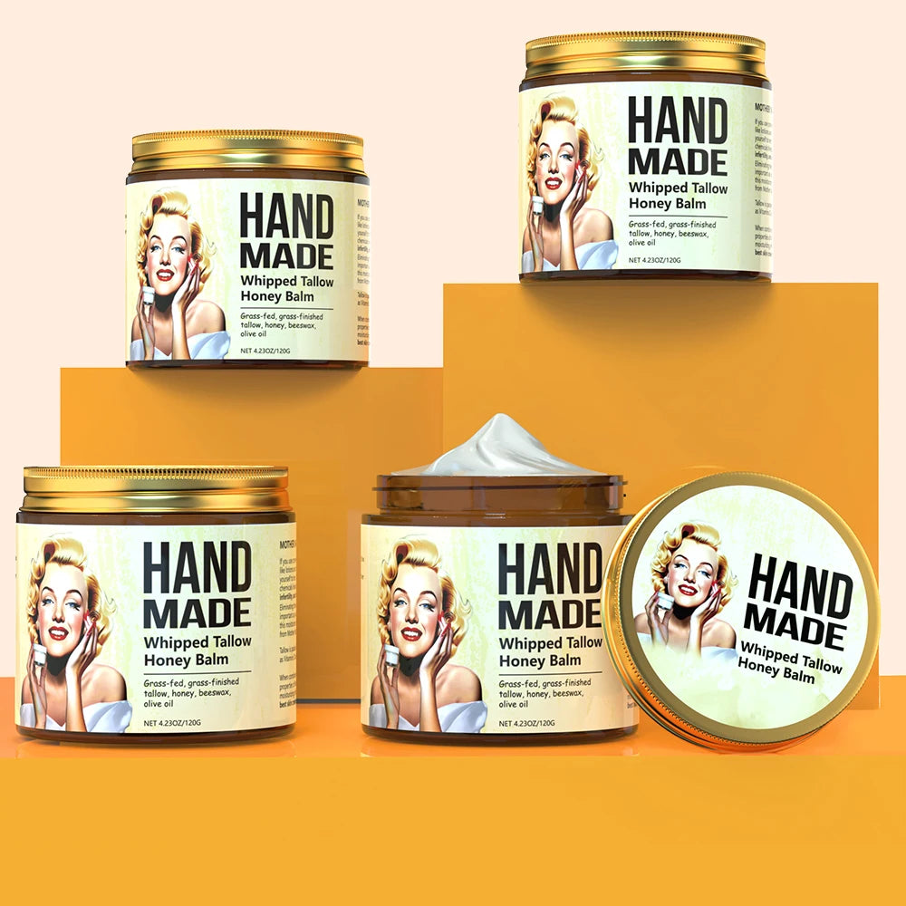 ENVISHA Handmade Skin Care Honey Whipped Tallow Face Cream