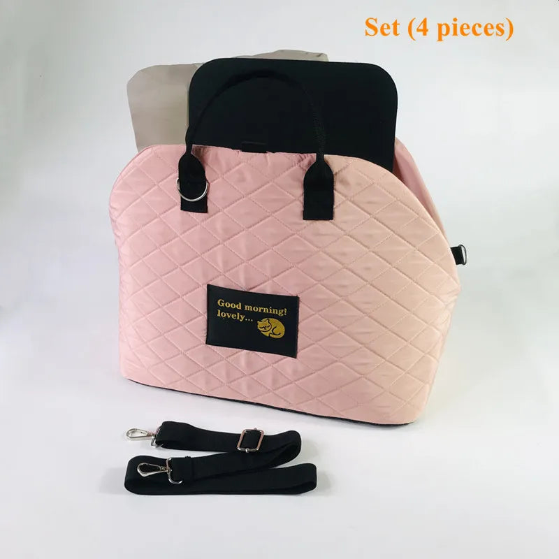 Car mounted dog kennel cat crossbody bag handbag