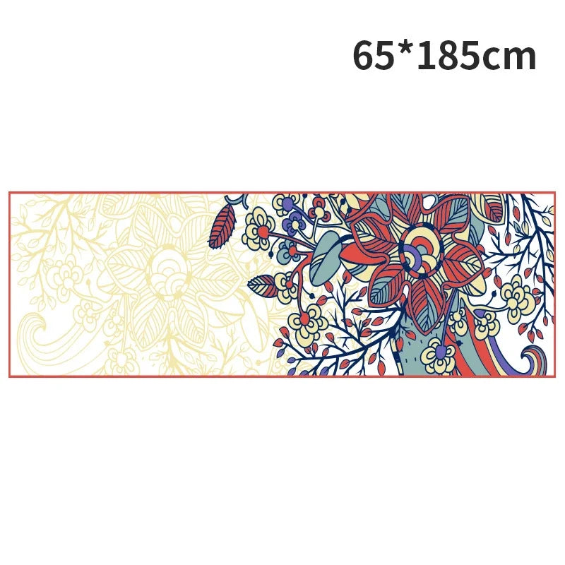 Hot Yoga Mat Towel  Printed Yoga Towel Non Slip Fitness Workout Mat Cover