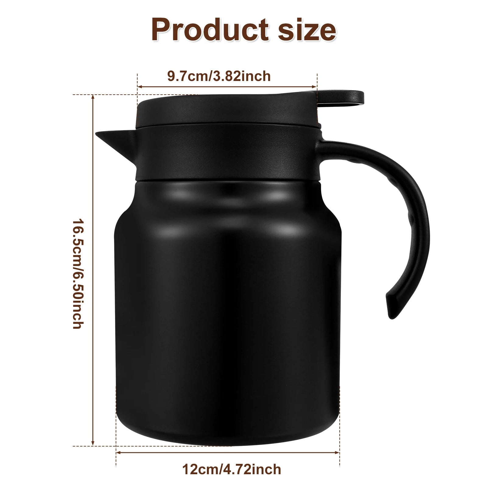 800/1000 ML Vintage Floral Tea Thermos Stainless Steel Tea Kettle