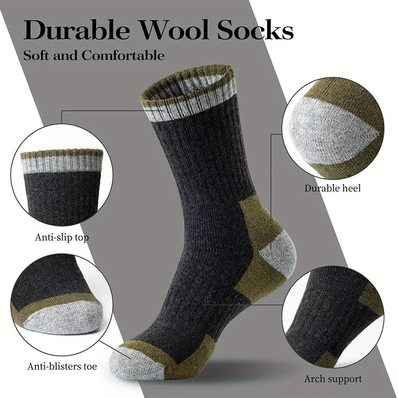 Winter Merino Wool Socks Thickened Mens