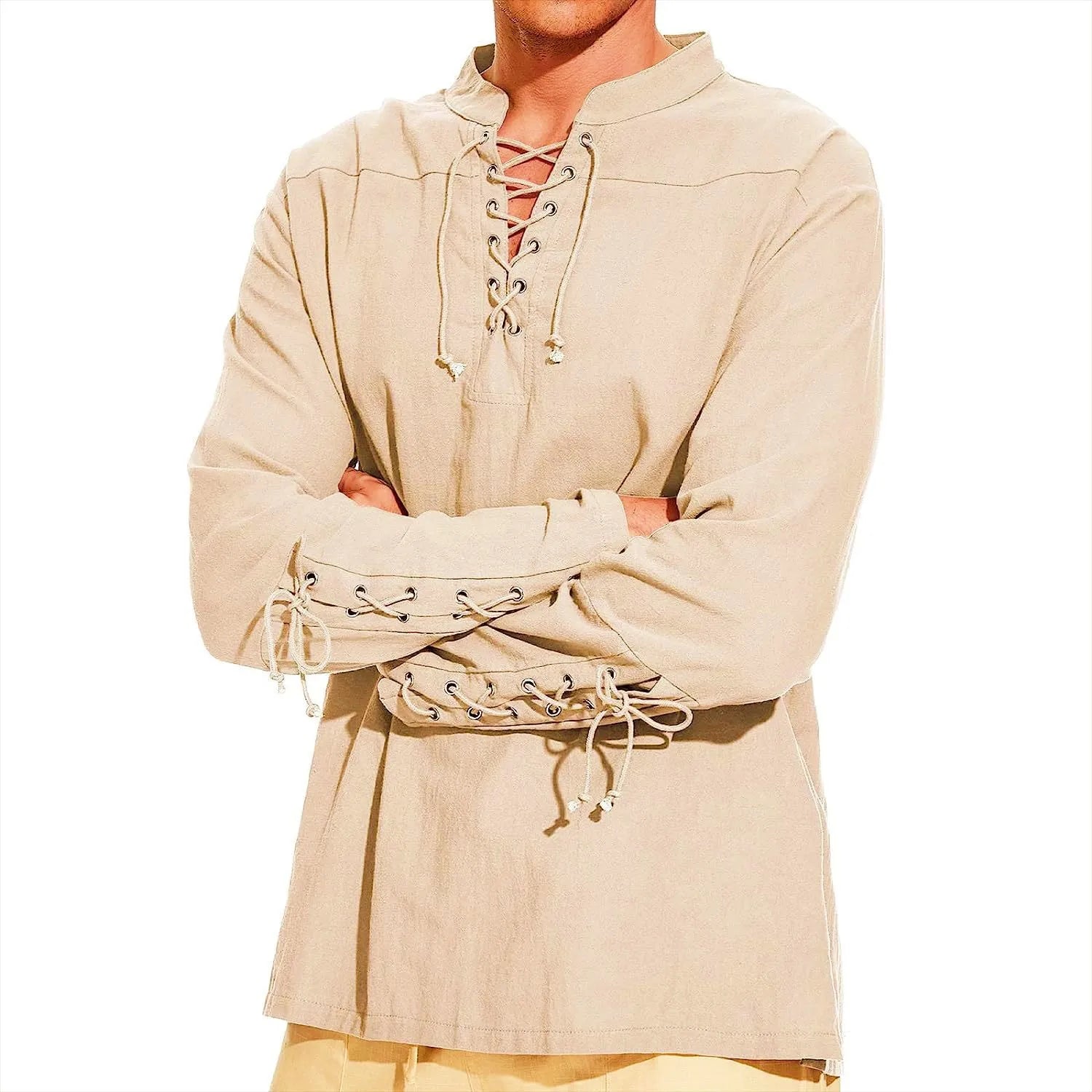 Men's Cotton Linen Shirt Long Sleeve