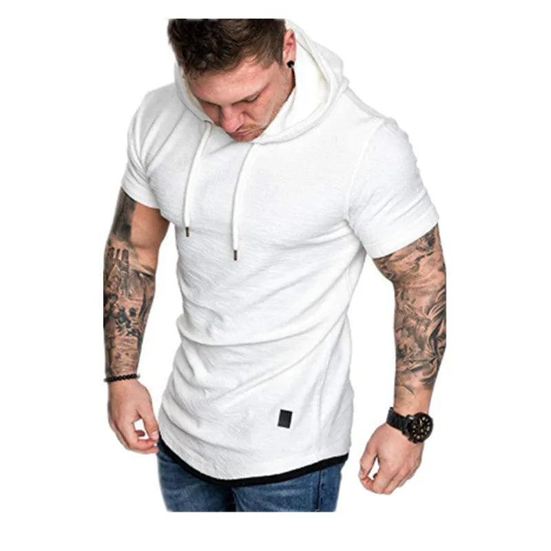 Short Sleeved T Shirt Summer Mens Clothing Mens Hooded T Shirt