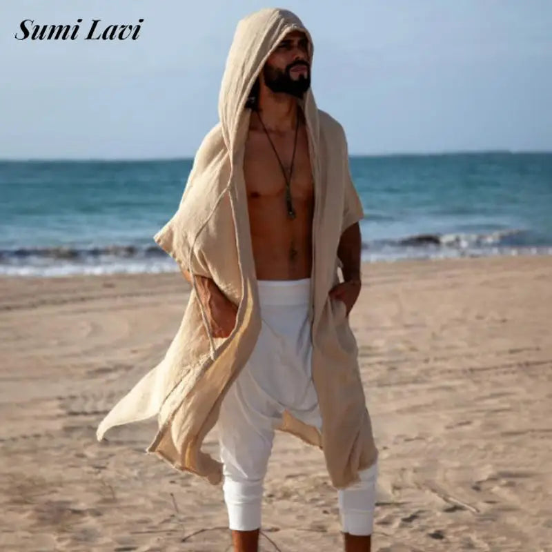 Bohemian Retro Mens Long Smock Cloaks