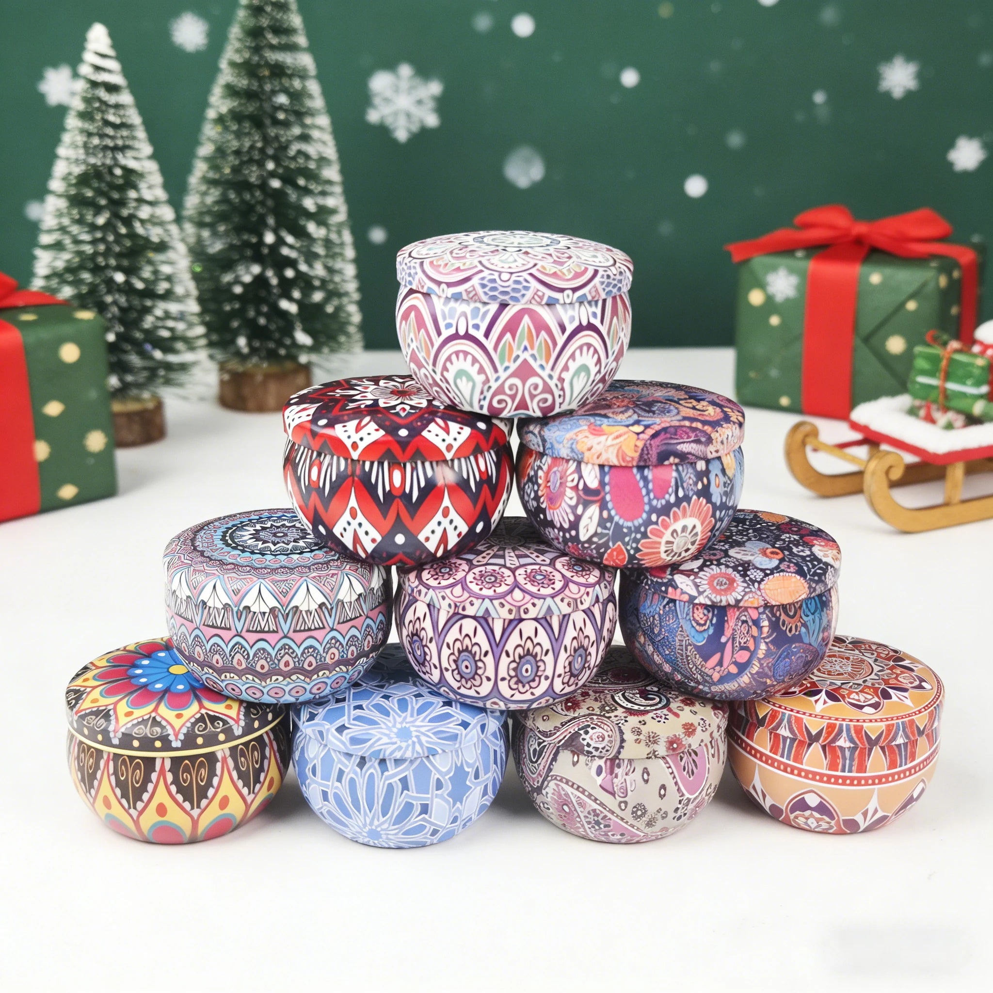 1 Pack of Ham-Scented Aromatherapy Candles, Small Tin Can Aromatherapy Candles, Available in White Tea Flower, Mint, Foxtail Grass, Honeysuckle, Bluebell, Jasmine, Lemongrass, Vanilla, Freesia, Lavender, Coconut Milk Scent, P