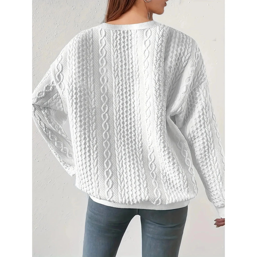 Women's Fashion Crew Neck Long Sleeve Sweatshirt