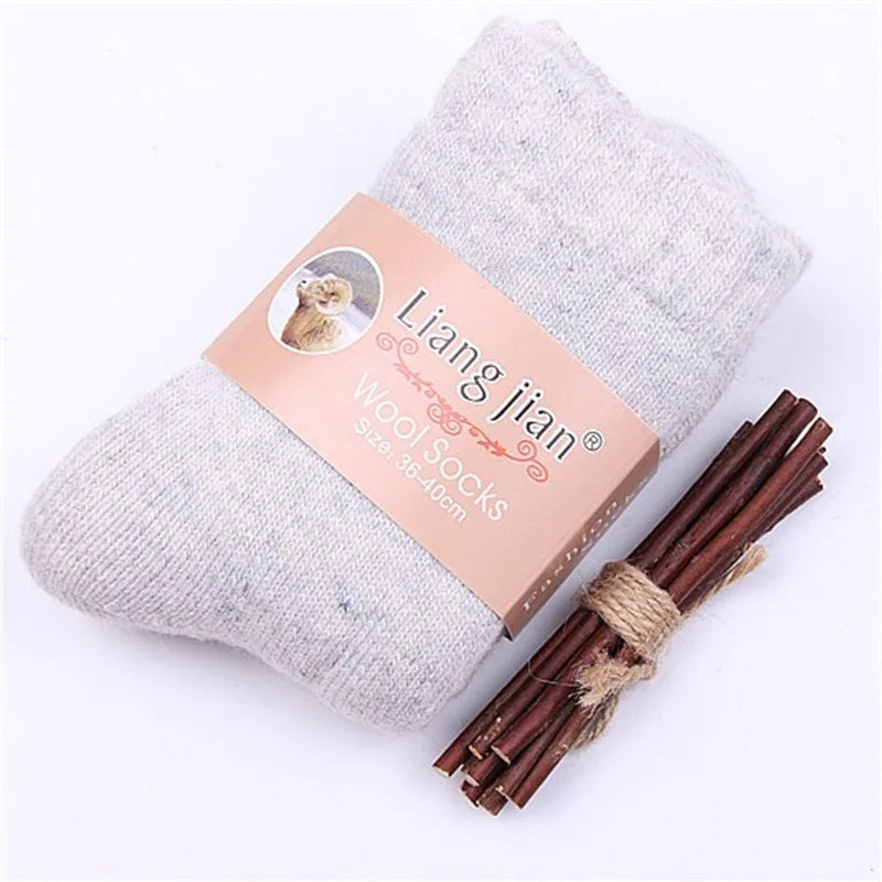 Super Warm Male Men Thicker Solid Socks Merino Wool
