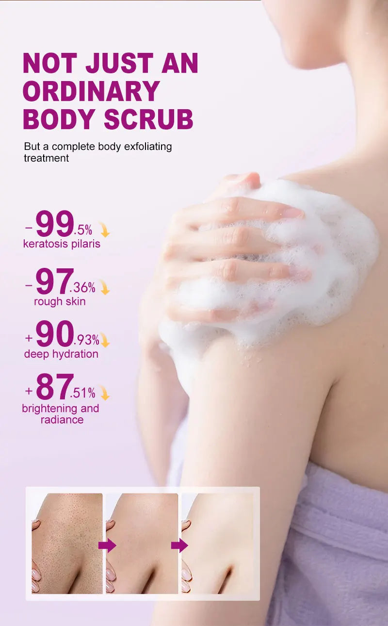 500g Lavender Body Scrub Shea Butter Exfoliating Deep Cleansing