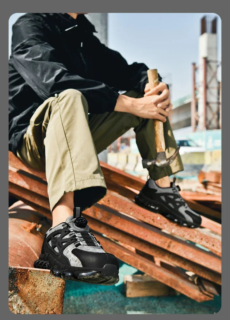 Men's Casual Sneakers Comfortable, Fashionable, Breathable And Safe Work Shoes