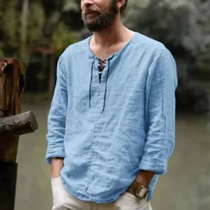 Men Shirts Hooded Solid Color