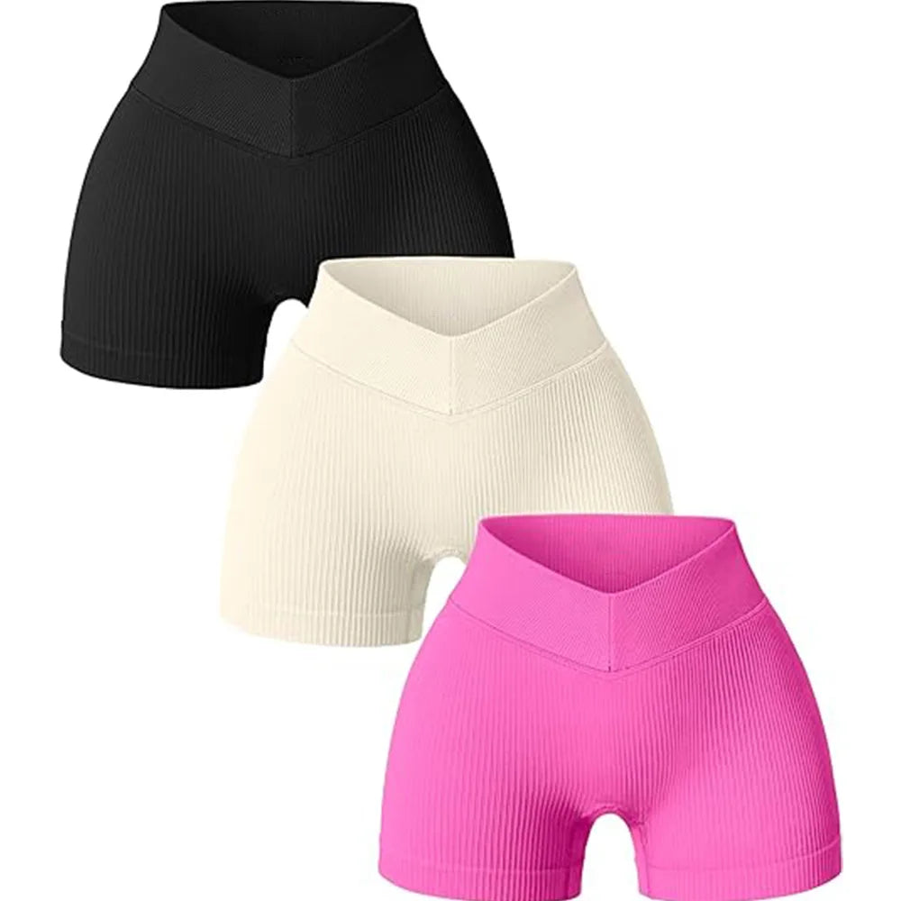 Women High Waist Workout Fitness Yoga Shorts