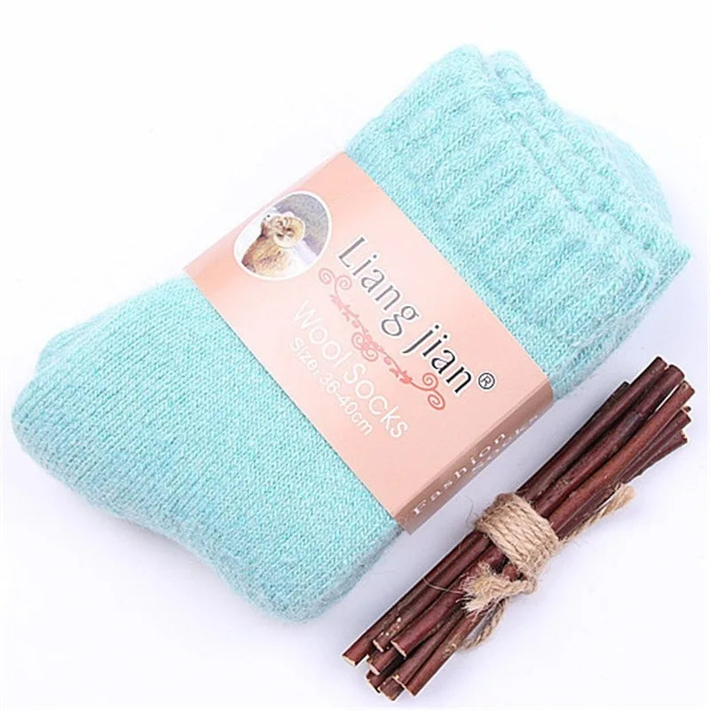 Super Warm Male Men Thicker Solid Socks Merino Wool