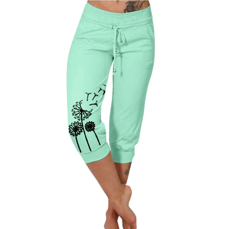 Fashion Mid-calf Lady Capri Pants