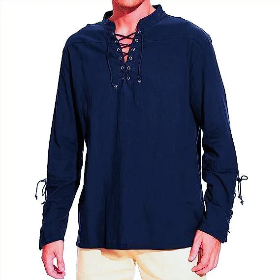 Men's Cotton Linen Shirt Long Sleeve