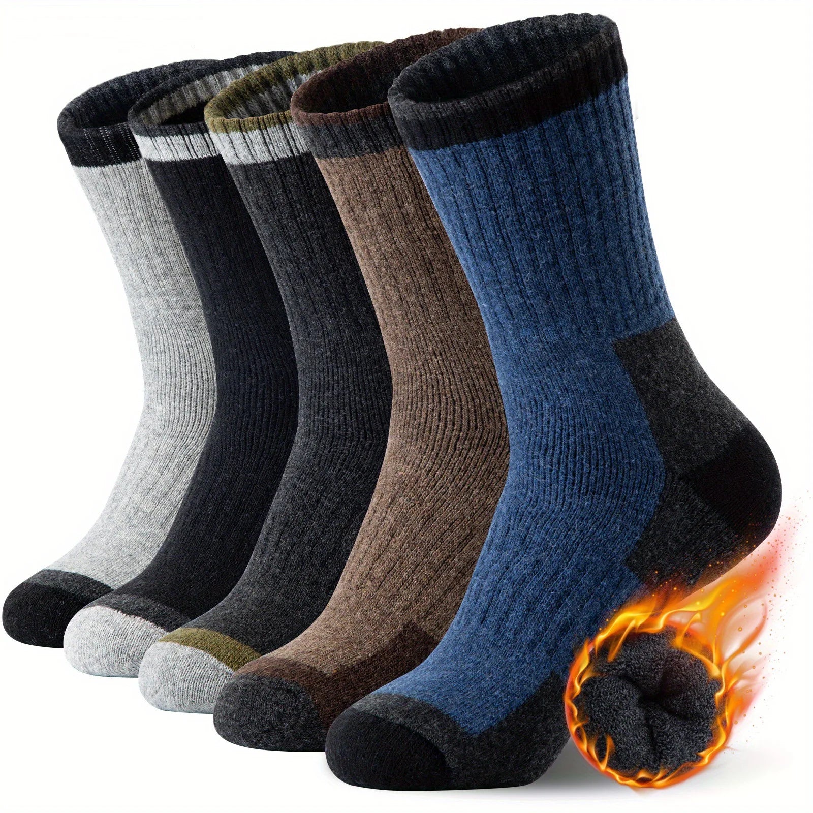 Winter Merino Wool Socks Thickened Mens