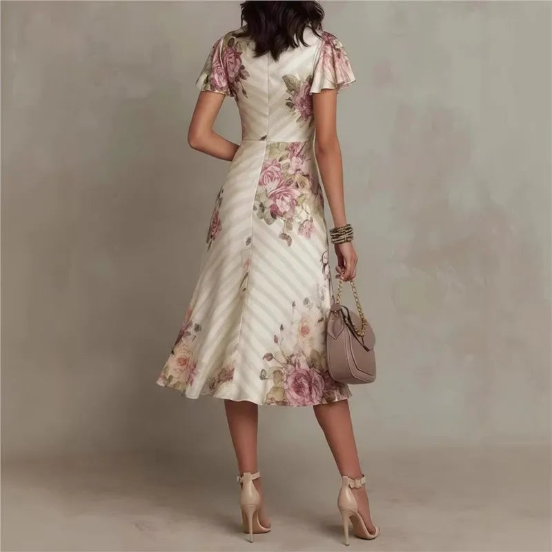 Boho Style Elegant Floral Print Dress