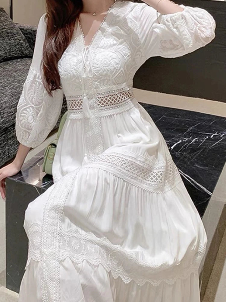 Women Summer Boho Lace Dresses