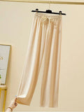 Slacks Women's Loose Summer Pants Soft Ice Silk