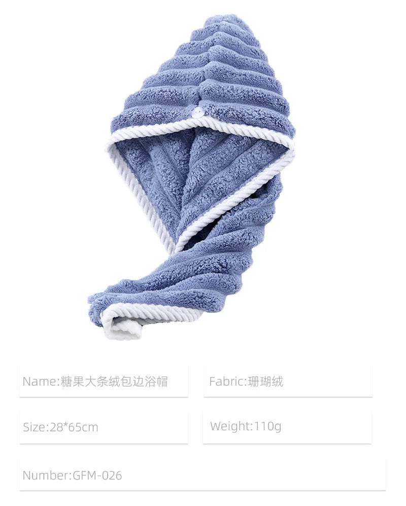 Dry Hair Cap for Women, Thickened and Super Absorbent Headscarf