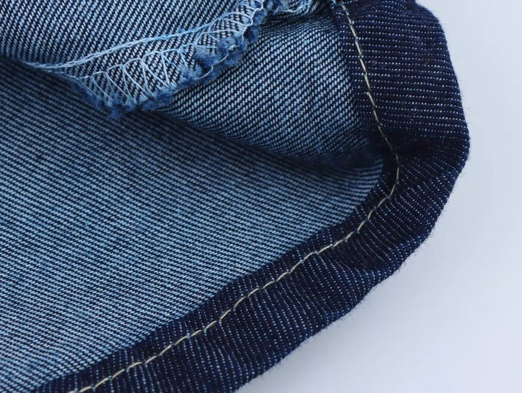 New Fashion Women Sexy Backless Denim Halter Mini Dress