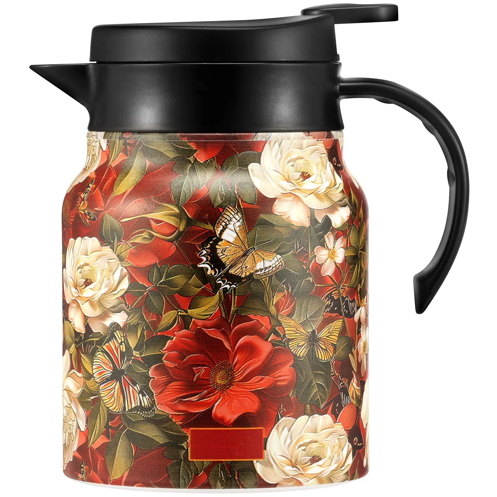 800/1000 ML Vintage Floral Tea Thermos Stainless Steel Tea Kettle