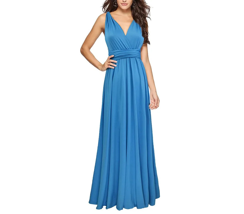 Women Dresses Multiway Wrap Convertible Boho Maxi Dress