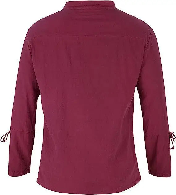 Men's Cotton Linen Shirt Long Sleeve