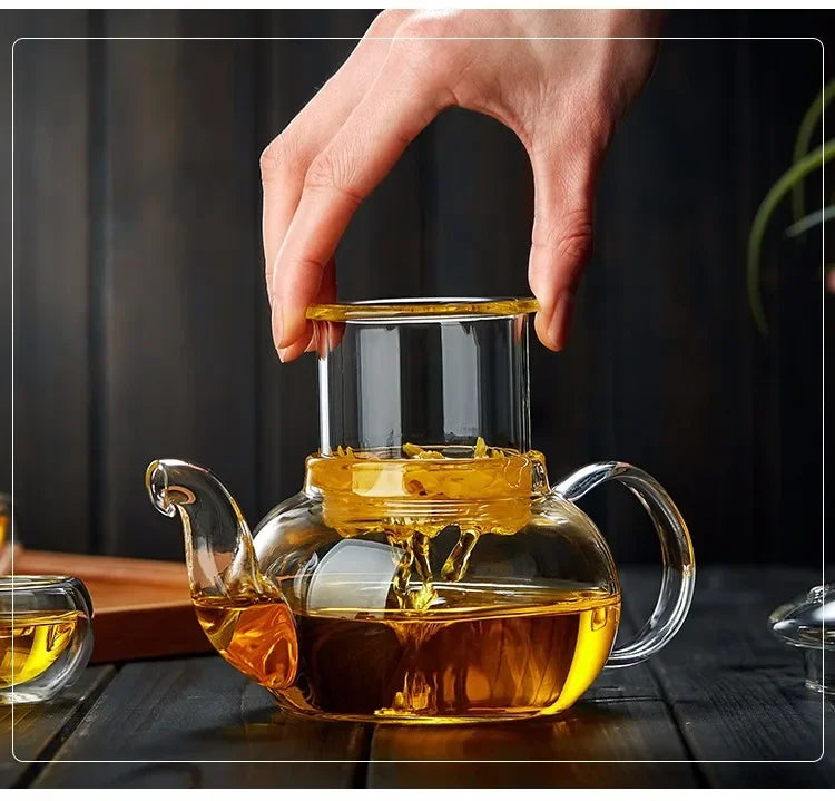 Filterable Glass Teapot Heat-resistant