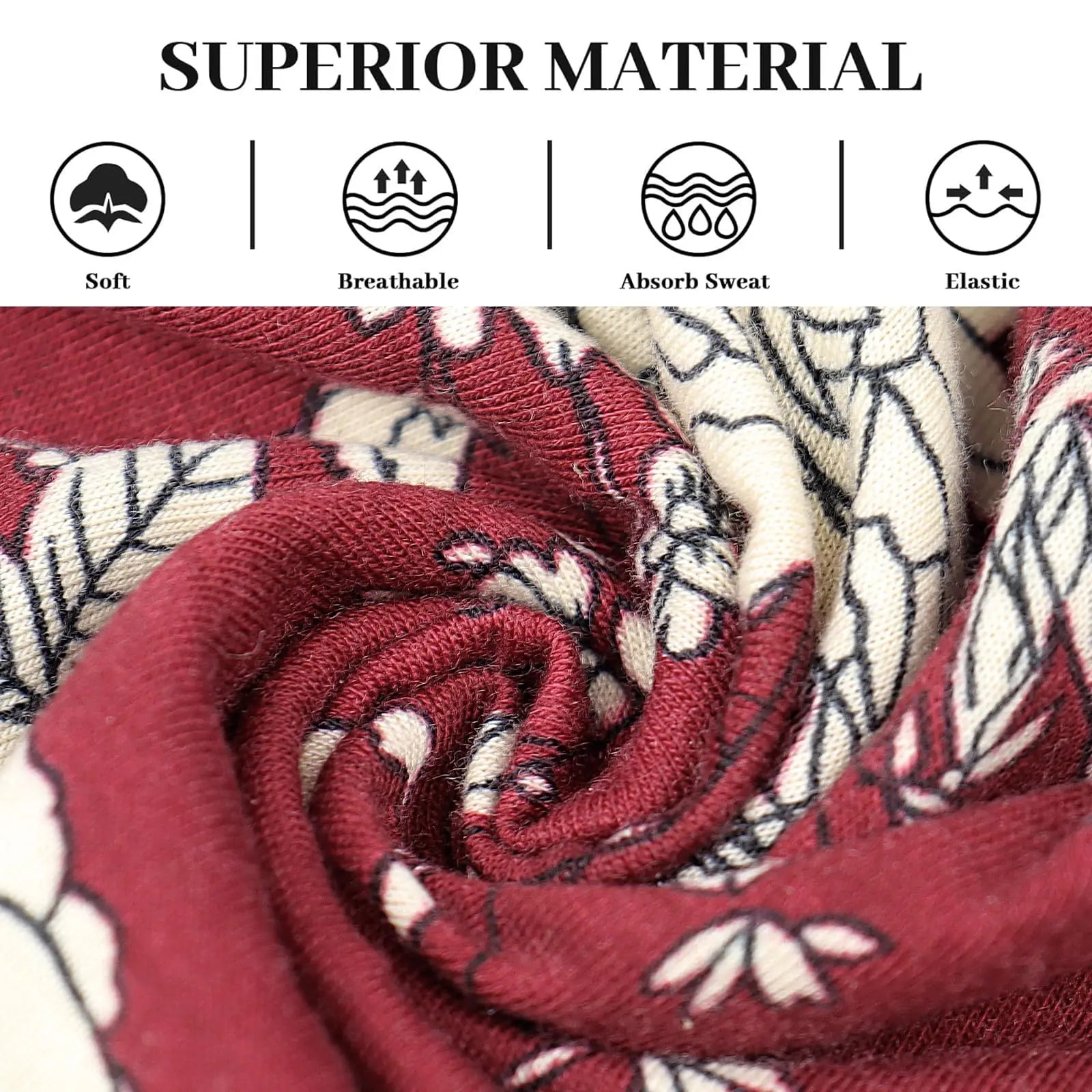 Boho Headbands for Women Cotton Wide Head Bands Stretch