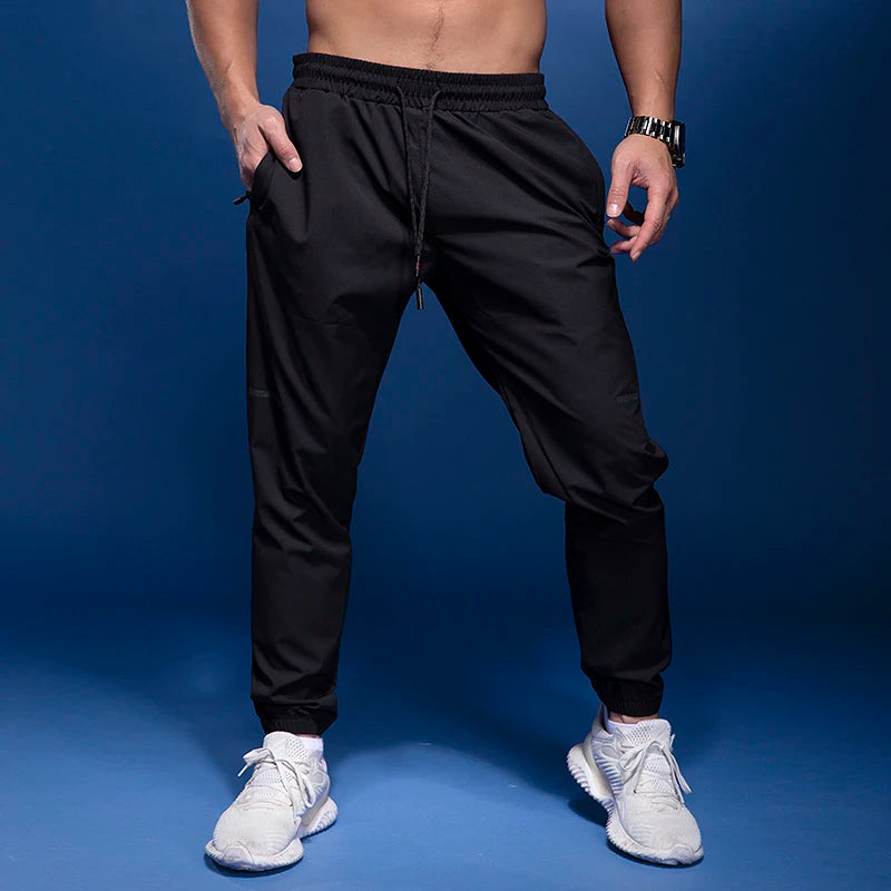 New Sport Pants Men Running Pants with Zipper Pockets