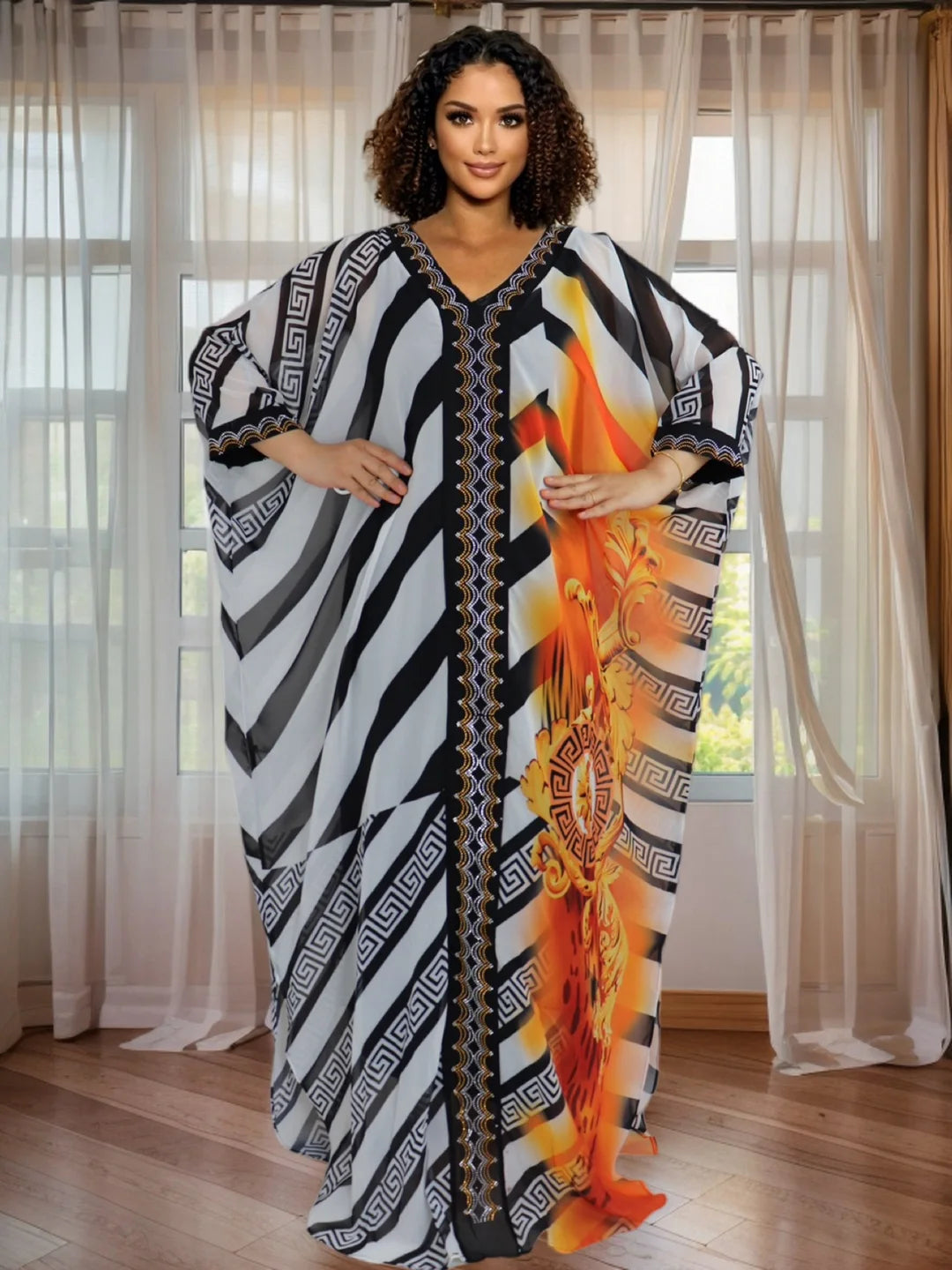 Plus Size Loose Casual Fashion Boho Maxi Dress