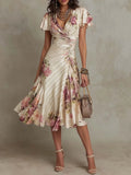 Boho Style Elegant Floral Print Dress